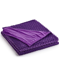 Funda de Edredón RelaxBlanket 101.6x152.4cm Minky Dot Púrpura 2