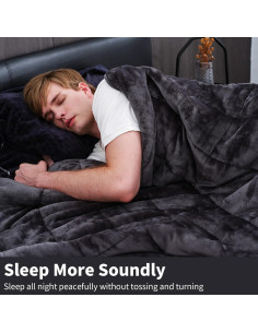 Manta con peso Piwosa 6.8 kg 152x203 cm Sherpa y Franela 2