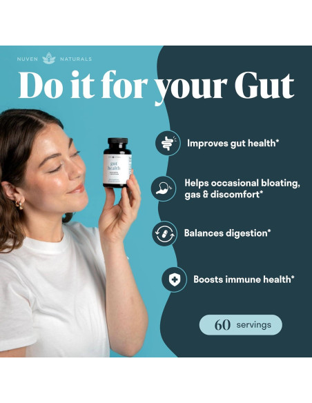 Suplemento Digestivo Nuven 3 en 1 con Probioticos y Hierbas