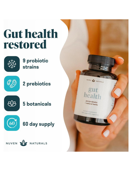 Suplemento Digestivo Nuven 3 en 1 con Probioticos y Hierbas