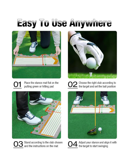 Alfombra de Entrenamiento de Golf Gismelio Plegable para Principiantes