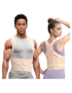 Corrector de Postura FHOCSLO Mediano Nude, Soporte Espalda Ergonómico