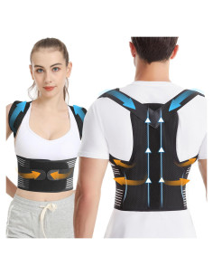 Corrector de postura ajustable Herokoo para espalda y hombros