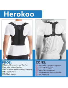 Corrector de postura ajustable Herokoo para espalda y hombros 2