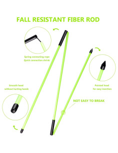 Bastones de Alineación de Golf Asyxstar - Entrenador de Swing 2