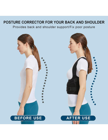 Corrector de Postura AKQFZHQ para Espalda Ajustable M