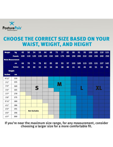 Corrector de Postura PosturePals - Faja Ajustable Ergonómica Grande