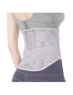 Faja Transpirable EGJoey para Espalda Baja - Soporte Lumbar XX-Large Gris