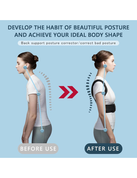 Corrector de Postura Ajustable Herokoo XL para Espalda