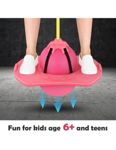 Pogo Stick Christoy con Mango y Bomba - Juguete de Salto para Niños y Adultos (Rosa) 2