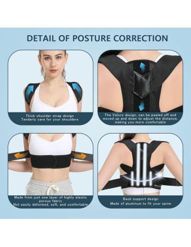 Corrector de Postura Ajustable Herokoo XL para Espalda
