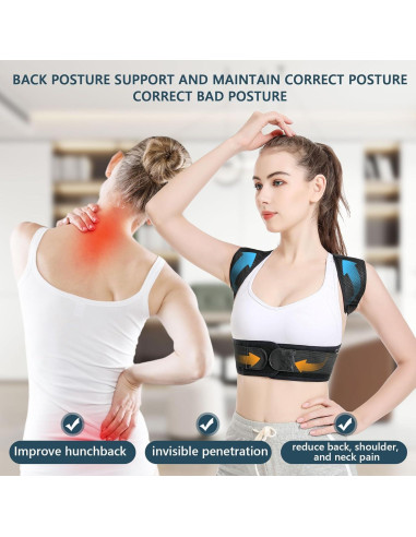 Corrector de Postura Ajustable Herokoo XL para Espalda
