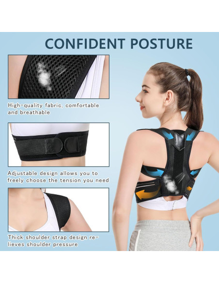 Corrector de Postura Ajustable Herokoo XL para Espalda