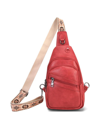 Bolso Bandolera Cruzado para Mujeres Rojo 03 - Ligero y Duradero
