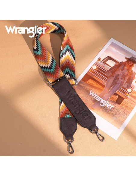 Correa de bolso ajustable Wrangler estilo azteca ancha