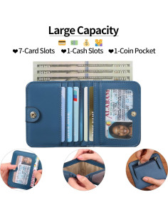 Cartera Pequeña GAEKEAO para Mujeres con Bloqueo RFID 2