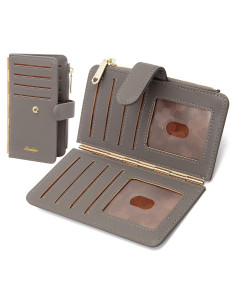 Tarjetero Badiya para Mujeres con Bloqueo RFID - Bifold Slim 13 Ranuras