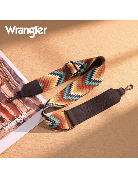 Correa de bolso ajustable Wrangler estilo azteca ancha