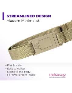 Cinturón Ajustable Estrecho Beltaway para Mujeres - 2.54 cm 2