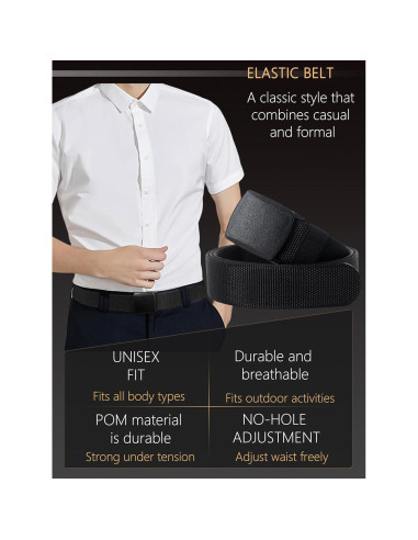 Cinturón Táctico Ajustable Nylon Canvas Militar Hombre 3.81 cm