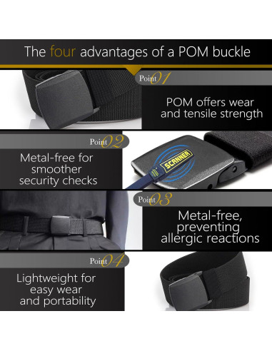 Cinturón Táctico Ajustable Nylon Canvas Militar Hombre 3.81 cm