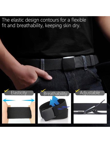 Cinturón Táctico Ajustable Nylon Canvas Militar Hombre 3.81 cm