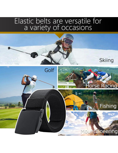 Cinturón Táctico Ajustable Nylon Canvas Militar Hombre 3.81 cm