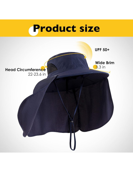 Sombrero de Pesca DOCVIT Impermeable UV UPF50+ con Solapa