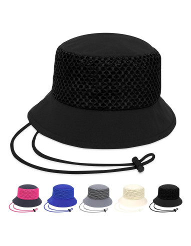 Sombrero de Cubo Transpirable OnWander Negro Talla Única