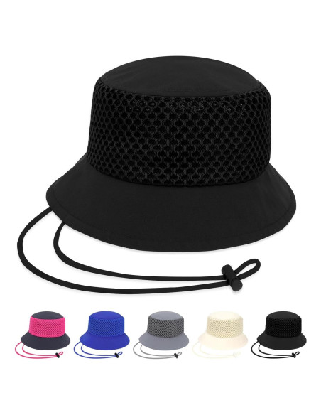 Sombrero de Cubo Transpirable OnWander Negro Talla Única