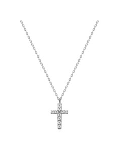 Collar de Cruz Plata Esterlina 925 para Mujeres 40-50 cm