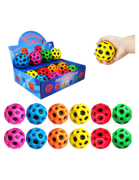 Pelotas Rebotadoras ZHEBAG 12 Unidades 6.86cm Espuma Coloridas