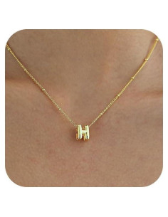 Collar de Iniciales Burbuja Dorado Zvcofun 40cm Ajustable