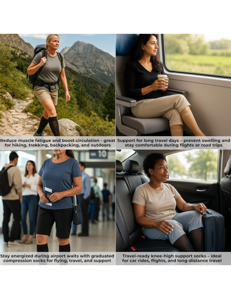 Medias de Compresión Transparentes SOPORTE ABSOLUTO 20-30mmHg Beige Pequeño