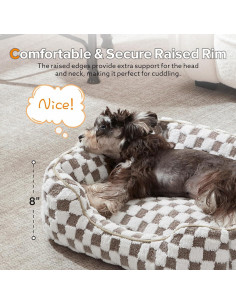 Cama para Perros JOEJOY Sofá Ortopédico 76x61cm Café 2