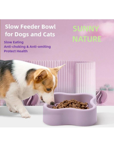 Cuenco de Silicona Antideslizante para Perros y Gatos SUNNY NATURE