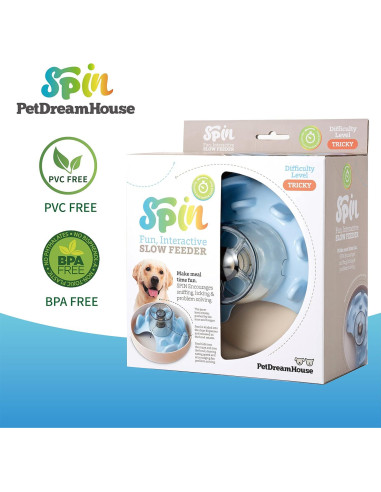 Tazón de Alimentación Interactiva Lenta PetDreamHouse UFO Azul - Difícil