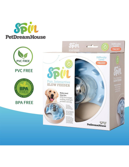 Tazón de Alimentación Interactiva Lenta PetDreamHouse UFO Azul - Difícil