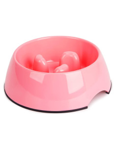 Cuenco Antideslizante de Alimentación Lenta SUPERDESIGN 14cm Rosa