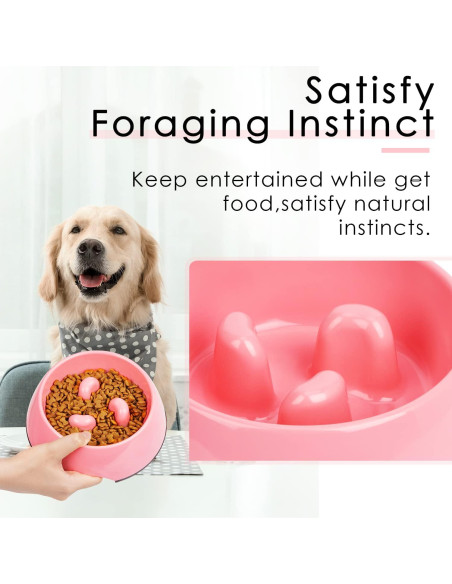 Cuenco Antideslizante de Alimentación Lenta SUPERDESIGN 14cm Rosa