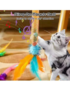 Juego de Juguetes Interactivos para Gatos TXRRURE - 4 Estilos con Plumas y Hierba Gatera 2
