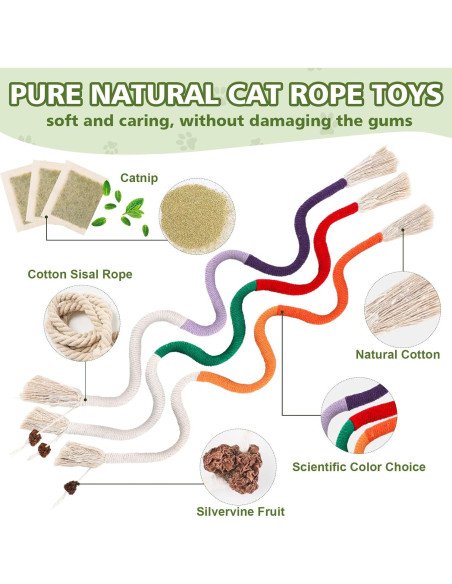 27 Juguetes Masticables para Gatos WOUSEDO - Hierba Gatera Natural