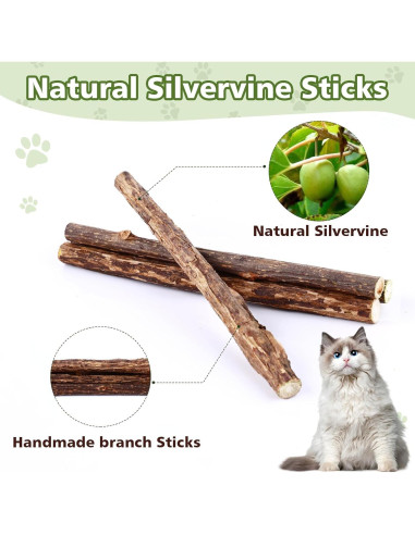 27 Juguetes Masticables para Gatos WOUSEDO - Hierba Gatera Natural