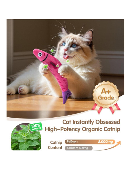 Juguetes Interactivos para Gatos PetBusy - Paquete de 3 con Catnip