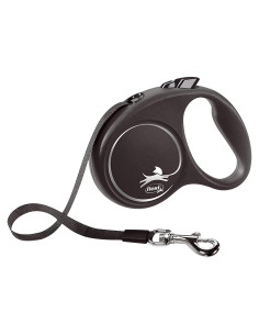 Correa Retráctil Flexi Negra L 4.88m Sistema Avanzado