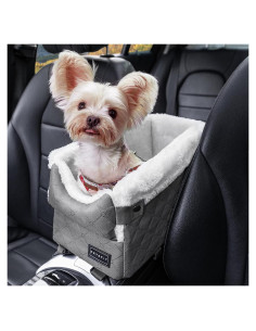 Asiento de Coche para Perros PETSFIT Pequeño Gris 43.5x24x21.5cm