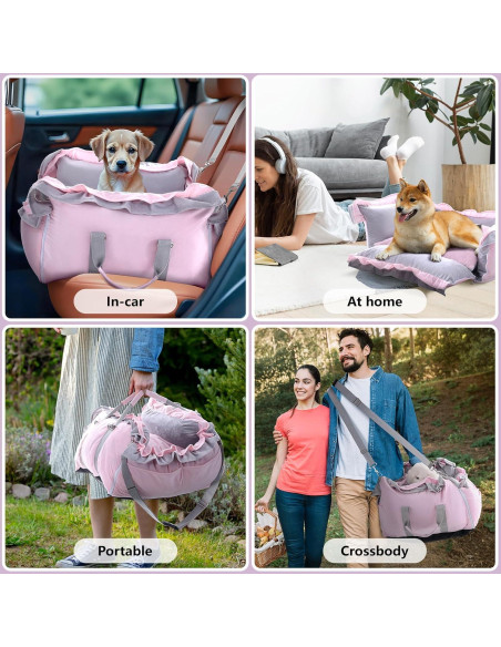 Asiento de Coche para Perros Homcosan Rosa 74.9x63.5 cm Asiento de Coche para Perros Homcosan Rosa 74.9x63.5 cm