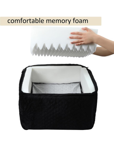 Asiento Elevador para Perros Medianos Huazhu1 Negro 50.8x45.7x35.6cm