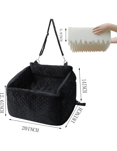 Asiento Elevador para Perros Medianos Huazhu1 Negro 50.8x45.7x35.6cm