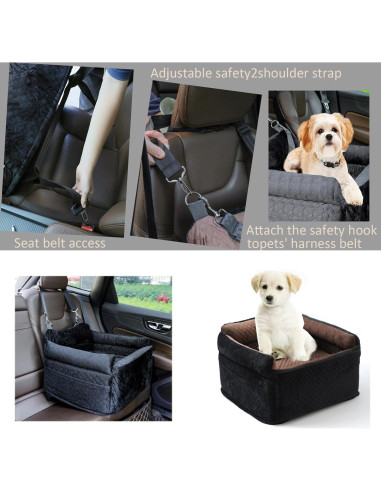 Asiento Elevador para Perros Medianos Huazhu1 Negro 50.8x45.7x35.6cm